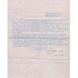 Stan Laurel TLS Dated September 28th 1957. Letter speaks about sorry for delay in replying due to Mr