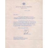 Richard Nixon former US President signed typed letter 1955 on Vice President notepaper. Good content