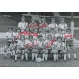 Autographed Man United 1978 12 X 8 Photo - B/W, Depicting A Wonderful Image Of Man United's Squad Of