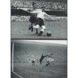 Autographed Tom Finney 1954 12 X 8 Photo - B/W, Depicting Tom Finney In Full Length Action For