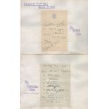 1920 Oxford and Cambridge Rowing Crews Multi Signed on Vintage Team sheets. The Event Happened on