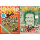 Barry Sheen THREE signed Motor Cycle magazine, all autographs on front cover. Good condition. All