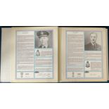 RAF Bomber Command Collection Signed Profiles Each set of profiles is supplied mounted in its own