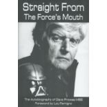 Star Wars Dave Prowse as Darth Vadar signed hardback book Straight from the Forces Mouth. Good