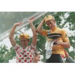 Autographed Bernard Hinault 1986 12 X 8 Photo - Col, Depicting Winner Of The Tour De France Greg