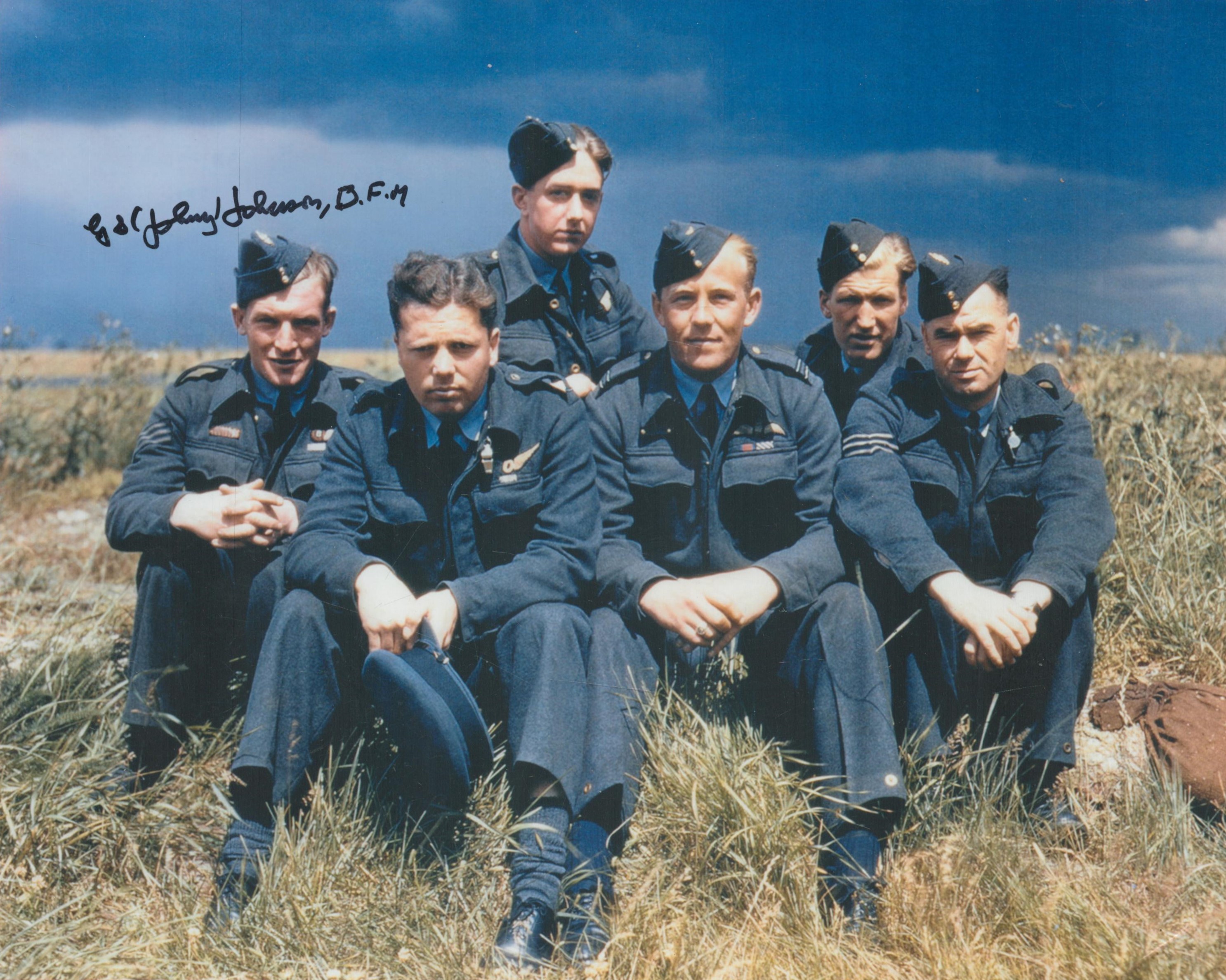 Bomber Dambuster signed WW2 photo collection. RAF Collection of 5 Individually signed Photos inc Sir - Image 3 of 3