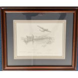 Original Attacking the Eder Dam Nicholas Trudgian pencil drawing signed by him and WW2 Dambuster