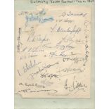 Grimsby Town FC 1947 Team Multi Signed Vintage Autograph Album Page. Some Names Include W