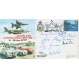 RAF Dennis David and 7 Others Signed Biggin Hill International Air Fair Flown FDC. Good condition.