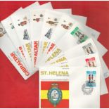 Collection of 10 Military First Day Covers, Unsigned From Gibraltar and St Helena. Good condition.
