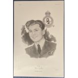 WW2 Warrant Officer Norman Jackson VC Signed on 563/1000 Black and White Print of Norman Jackson VC.