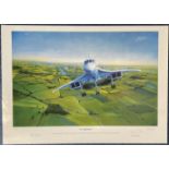 RAF Colour Print Titled 002 Airborne Signed by John Cochrane, Brian Trubshaw and the Artist Roy