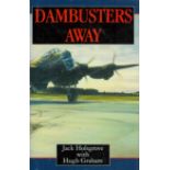 WW2 Dambuster Jack Holsgrove Signed Dambusters Away Hardback Book by Jack Holsgrove and Hugh Graham.