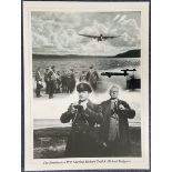 WW2 Black and White Montage Photo Showing Richard Todd and Michael Redgrave in 1955 Dambusters Film.