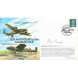 WW2 Sqn Ldr Ron Curtis DSO Signed 60th anniv of the Augsburg Raid MF2 FDC. Good condition. All