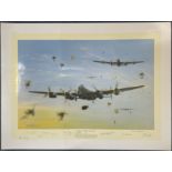 WW2 11 Dambusters signed David Bryant colour Print Titled Tallboy: Bombing Of The Beast. Signed in