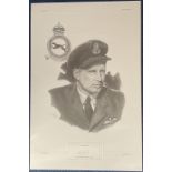 WW2 Wing Commander Rod Learoyd VC Signed on 816 of 1000 Black and White Print of Learoyd. Also