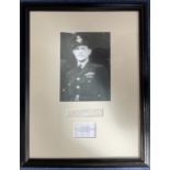 WW2 Black and White Photograph and Signature Piece Sir Harold Micky Martin in presentation Frame
