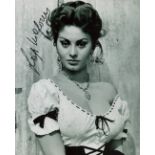 Sophia Loren signed 10x8 black and white vintage photo. Good condition. All autographs come with a