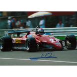 Mario Andretti signed 10x8 colour photo pictured driving for Ferrari in Formula One. Good condition.