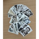 Entertainment collection over 50 vintage printed and unsigned 6x4 black and white photos from the