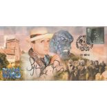 Sylvester McCoy signed Doctor Who FDC. Postmark Cosmo Place 23 Nov 02, and stamp. Cover number 265/