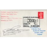 Don Rogers signed Swindon V Arsenal FDC. Postmark league cup final 15th March 1969 and 1 royal