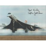 Captain Jock Lowe signed Concorde 10x8 colour photo. Good condition. All autographs come with a