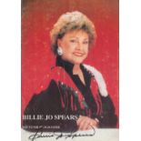 Billie Jo Spears (1938-2011) Singer Signed Vintage Tour Programme. Good condition. All autographs