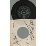 Ken Dodd signed record sleeve dedicated includes Columbia 45rpm vinyl Tears. Good condition. All