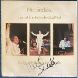 Music Neil Sedaka signed Live At The Royal Festive Hall album sleeve cover vinyl record included.