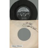 Johnny Tillotson signed record sleeve dedicated includes London American Recordings 45rpm Vinyl