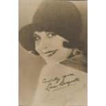 Lina Basguette signed 7x5 sepia vintage photo. Good condition. All autographs come with a