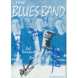 Blues Band signed 8x6 Promo Flyer signatures include Paul Jones, Gary Fletcher, Rob Townsend, Dave