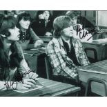 Peter Cleall and Penny Spencer signed 10x8 Fenchurch Street Gang black and white photo. Good