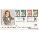 Richard Baker signed FDC. 2 postmark stamps The Malcom Sargent Cancer fund for children 10th