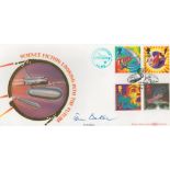 Tom Baker signed Science Fiction FDC. Postmark 6. 6. 95 and 4 stamps. Cover Number 2215/5000. Good