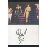 Mel B Spice Girl Signed 5x3 inch White Autograph Card with 10x8 inch Colour Photo included. Signed