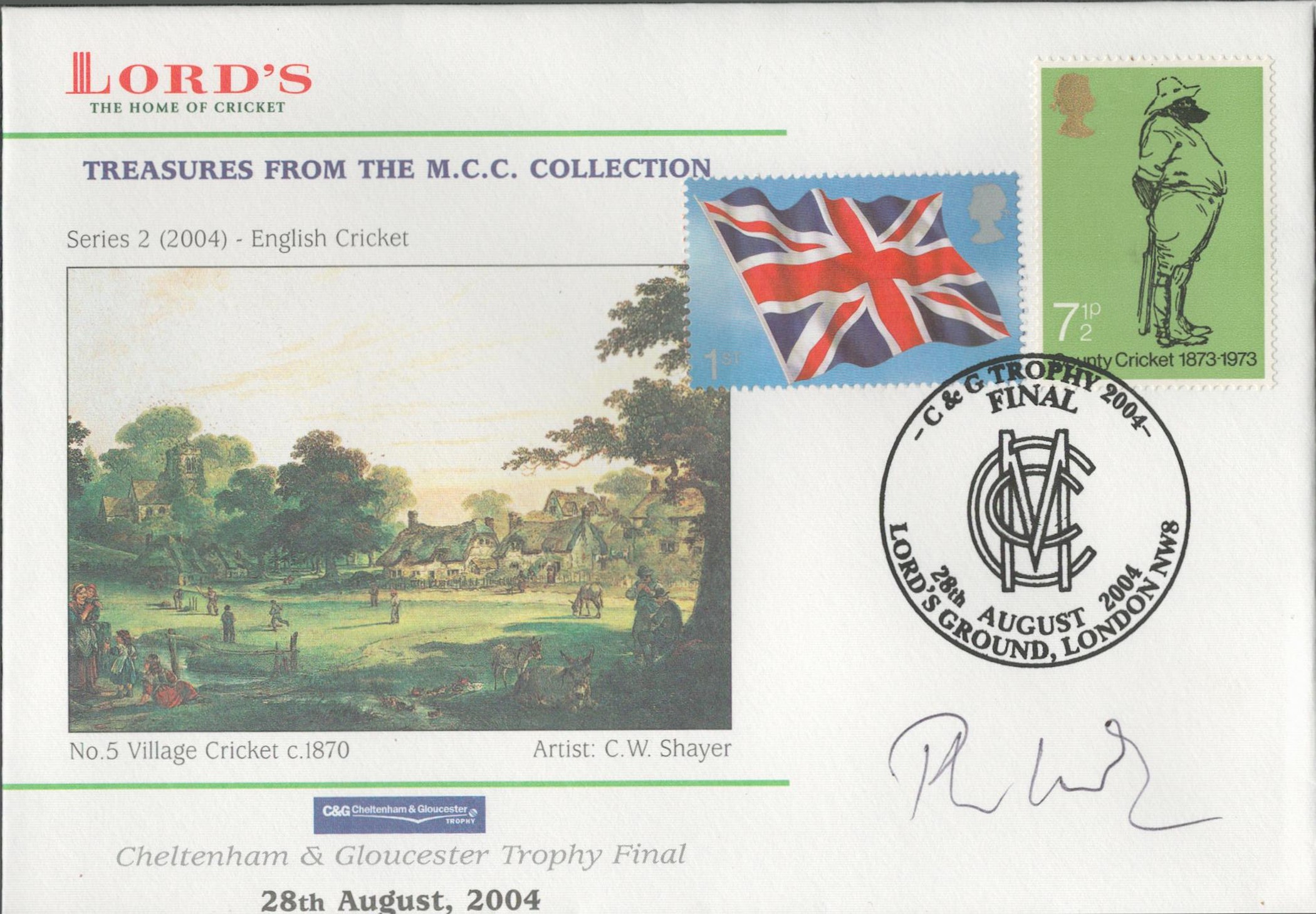 Philip Weston signed Lord's of the home of cricket FDC. Series 2 (2004) English Cricket.