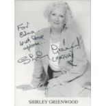 Shirley Greenwood signed 6x4 black and white photo. Greenwood was born on July 27, 1935, in