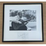 Julian Bream 15x14 overall approx. mounted and framed signature piece includes signed album page and