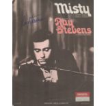 Stevens Singer Signed Vintage 'Misty' Sheet Music. Good condition. All autographs come with a