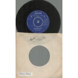 Marty Wilde signed record sleeve dedicated includes Philips 45rpm Vinyl A Teenager in Love. Good