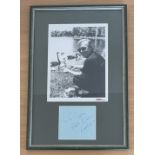 Matt Monro 16x11 approx. mounted and framed signature piece includes signed album page and vintage