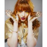 Florence Welch signed 10x8 colour photo. Singer. Good condition. All autographs come with a