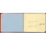 Small autograph book. Contains signatures of Winifred Atwell, Vic Oliver, Sylvia Campbell, Paddy O'