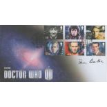 Tom Baker signed Doctor Who FDC. Includes 2 postmark 26/3/2013 First day of issue and 6 stamps.