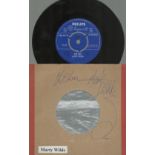 Marty Wilde signed record sleeve dedicated includes Philips 45rpm Vinyl Bad Boy. Good condition. All