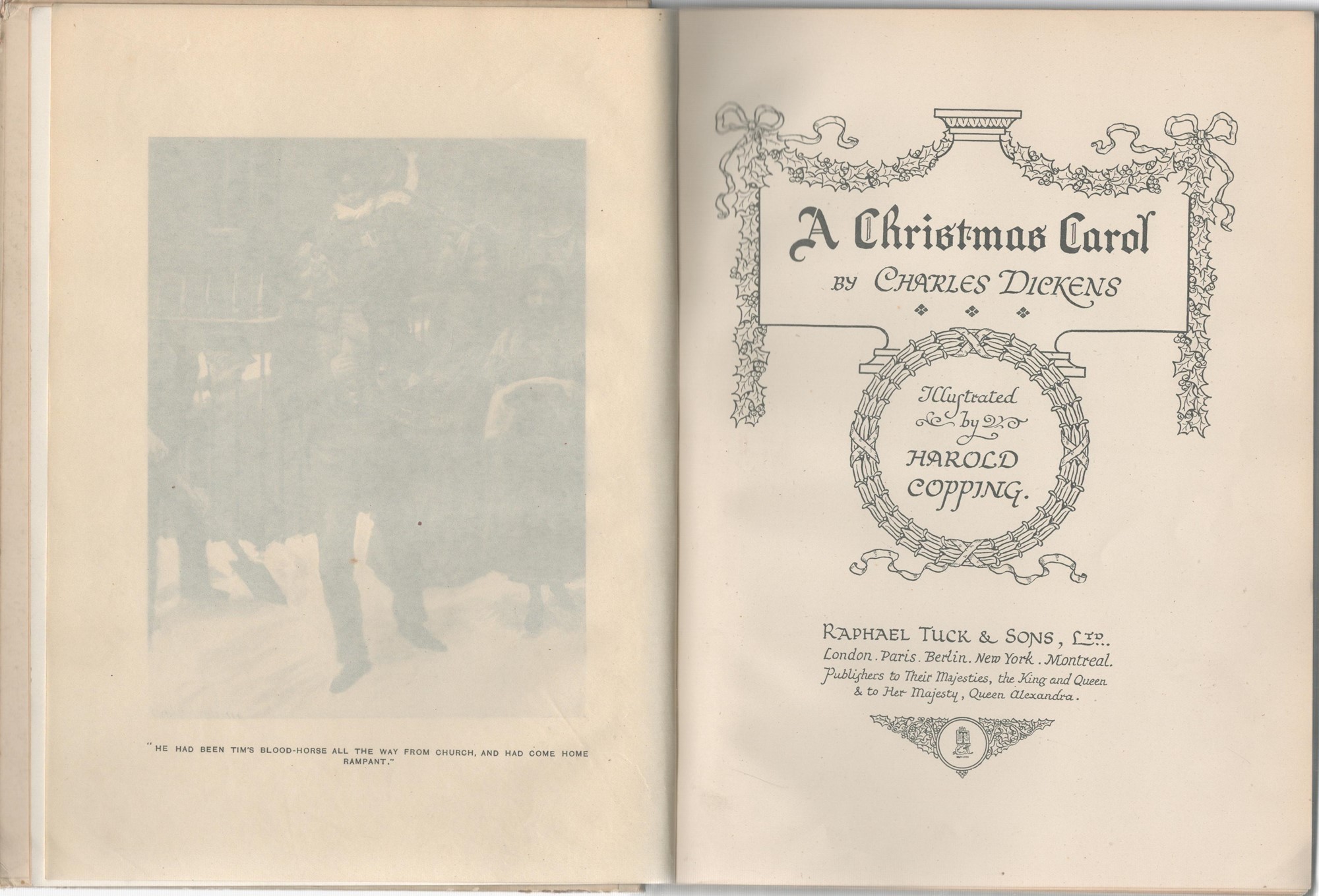 A Christmas Carol. Published Raphael Tuck and Sons, London. Circa 1922. Illustrated by Harold - Bild 2 aus 2