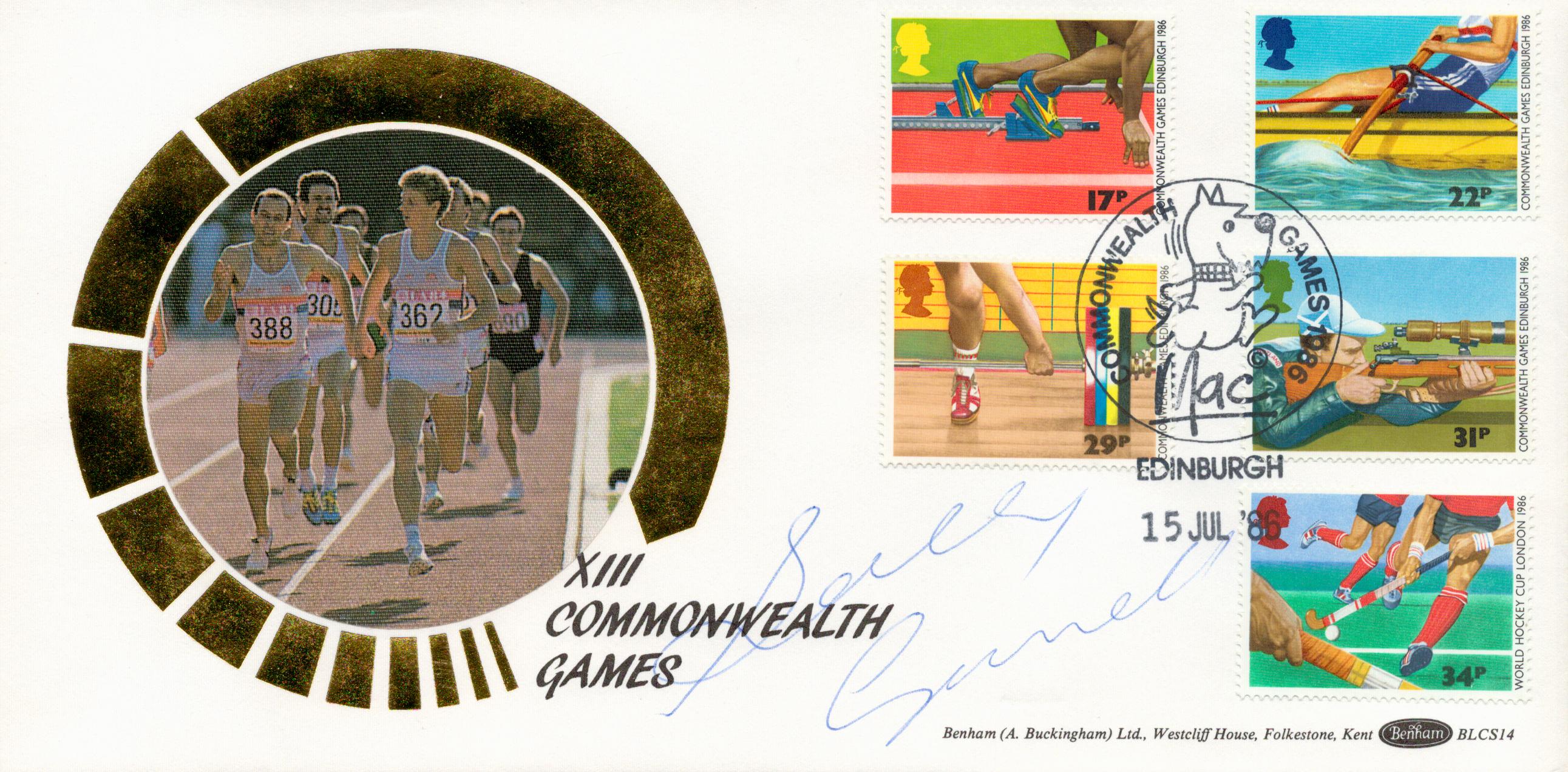 Athletics Sally Gunnell signed Commonwealth Games XIII commemorative FDC PM Commonwealth Games Mac